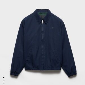 NWT Prada cotton jacket blue billiard green Navy Zip-Front Oversized unisex